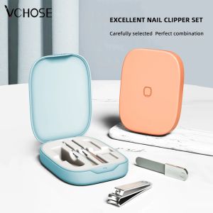 Séchoirs 4pcs kit de manucure portable kit pédicure en acier inoxydable outil de toilettes de voyage