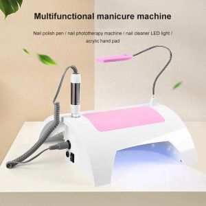 Séchants 5 en 1 Nail Dust Collector Manucure Hine Tools Strong Power Nail Fayer Nettacer avec Replow Filtre Filtre Nail Extracteur