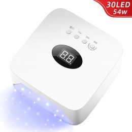 Séchants 54W lampe à séchage à ongles Lumière UV pour ongles en gel avec écran LCD lampe rechargeable pour la manucure