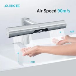 Dryers Aike Automatische luchthanden Droger Creatieve handen Wassen en drogen 2 in 1 Design Air Tap Badkamerkraan met handdroger AK7120