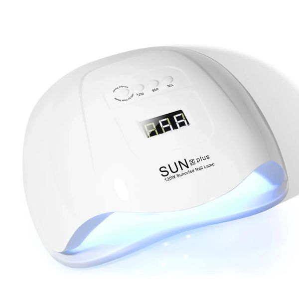 Séchants Soleil haute puissance X Plus Photothérapie à lampe à ongles LED UV pour sécher tous les gels à ongles Polon avec LCD Touch Smart Sensor Manucure Salon