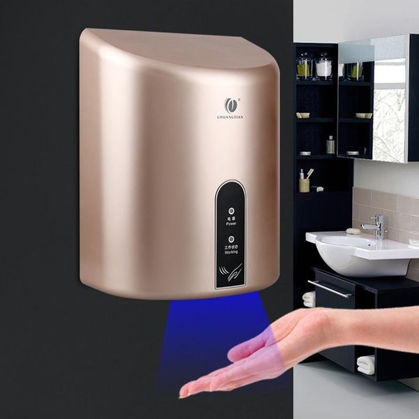 Séchoirs à grande vitesse salle de bain de salle de bain chaude et de vent froid sèche-linge automatique séchoir à main entièrement automatique induction soufflant