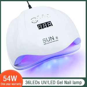 Séchants Highpower Sun X 54W UV lampe sèche-ongles 36 lampes LED pour séchage Gel Gel Vernis Glacée avec capteur infrarouge Salon de manchage