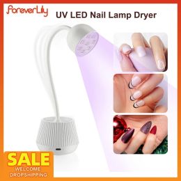 Drogers lotus nageldroger led uv lamp snel droog gel nagellak droger bureaublad UV LED -licht voor manicure pedicure machine professional