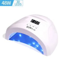Dryers Lulaa Professional Sun1s 30 UV LED's nagellakdrogerlamp 48W nagel fototherapie machine manicure gereedschap salon apparatuur