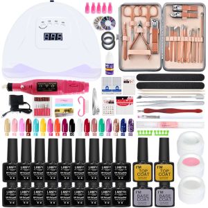 Drogers Manicure Set met 54w/36w Led Nagellamp Snelle Uitbreiding Nagelset 20000 Rpm Nagelboor Hine Uv Polish Gel Nail Kit Tools Set