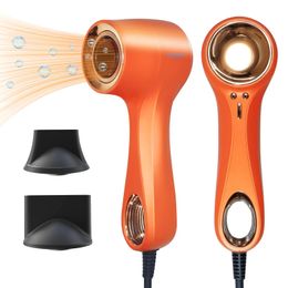 Sèche-cheveux Mini sèche-cheveux ioniques Sèche-cheveux haute vitesse Moteur sans balais 80 000 tr/min pour un séchage rapide Sèche-cheveux portable léger et silencieux 900 W