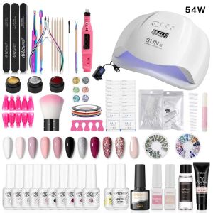 Séchoirs ensemble de vernis à ongles en gel Nailwind pour manucure kit de gel à ongles polylique en polylique avec outils d'ongle à lampe à LED UV