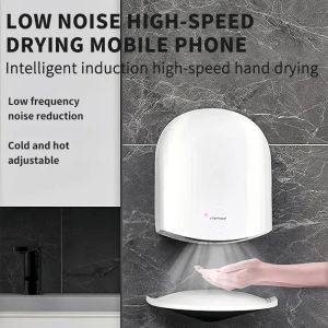 Drogers nieuwe automatische handdroger hete koude koude windwand inductie handdrogers 1200W voor commercieel badkamer toilet