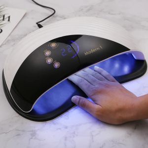 Drogers nieuwe moderne walvisschaal ontwerp nageldroger machine grote lcd -scherm autosense nagellampen 42 leds snel drogen UV LED -lamp