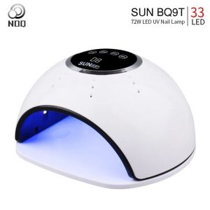 Dryers NOQ BQ6T LED LAMP MAX66W VOOR NAILS UV LAMP 33BEADS ZONLICHT DROGENDE GEL POOX NAIL DROYER VOOR MANICURE MET LCD Display 4 Timing