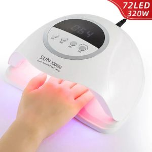 Séchoirs sèche-ongles professionnels 72ledS Capteur infrarouge Manucure lampe à ongles pour durcissement rapide Tous outils de salon de séchoir à ongles en vernis à ongles en gel UV