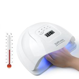 Secadores SUNX5 MAX 90/72/36W Lámpara LED Secador de uñas 45/36/18 LEDS Lámpara de hielo UV para secado Gel Polaco Temporizador Auto Sensor Herramientas de manicura