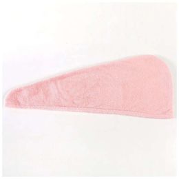 Séchage à capuchon serviette à microfibre Enveloppe de cheveux à l'eau Strong Absorbant Triangle de douche outil d'essuyage du chapeau de douche