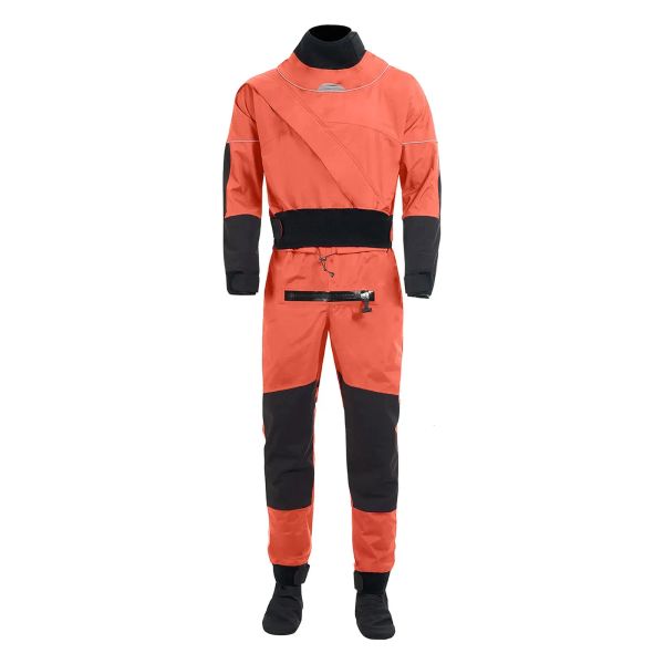 Drysuits-combinaisons-combats Dryes combinés kayak masculin houchable Suit surf surf de pêche à la mouche triple en tissu imperméable