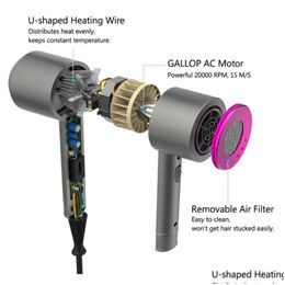 DS Secadores de pelo 2022 Secador de invierno Negativo Lónico Martillo Soplador Eléctrico Profesional Viento frío Secador de pelo Cuidado de la temperatura Secador de pelo Gota DHPHC