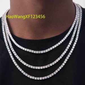 DS Jewelry – collier de Tennis en diamant Moissanite pour hommes, chaîne hip-hop bon marché, meilleure vente