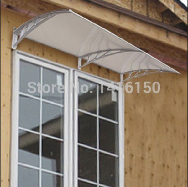 DS100200-P, 100x200cm, 39,37x 78,74 pulgadas. Popular en Francia y España, soporte de plástico de ingeniería, tablero de policarbonato, toldo para puerta y ventana