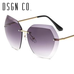 DSGN CO. 2018 lunettes de soleil à la mode chaudes pour hommes et femmes sans monture 6 couleurs mode lunettes de soleil UV400