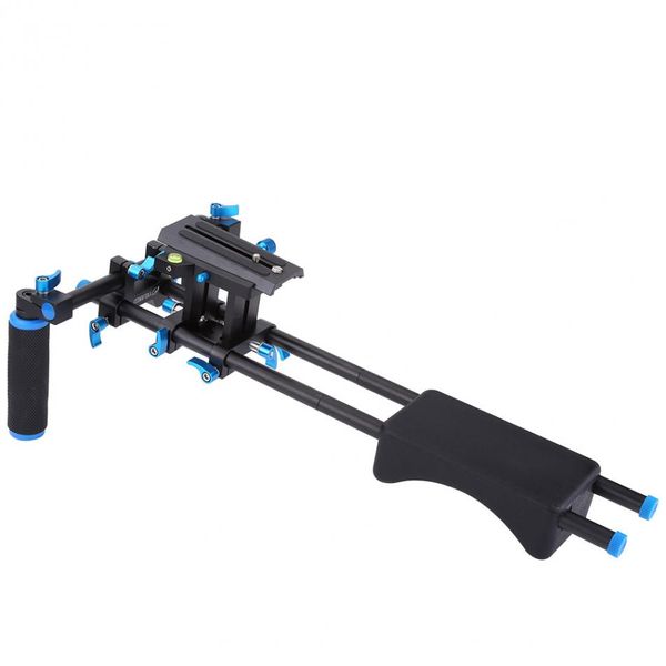 Freeshipping Rig DSLR caméra Support de montage vidéo épaule tête portable Système de support 15mm Rod Clamp Support