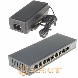 Freeshipping DSLRKIT 9 Ports 8 PoE Injector Power Over Ethernet Switch 48V 120W