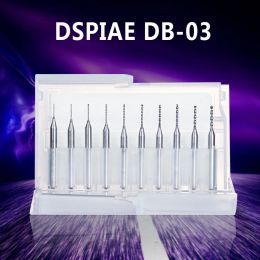 DSPIAE DB-03 Boorbit 0,3-1,2 mm Tungsten Steel Combo Set Model Tool Sliver Hand Handgereedschap Hobby Accessoire 10 stcs/Set