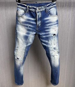 Trapstar new dsq coolguy jeans hommes hip hop rock moto maso conception décontractée jean skinny denim d2 jeans 6117