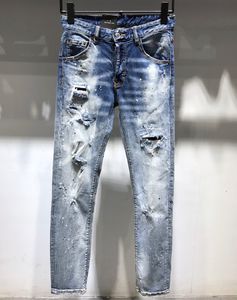 DSQ Coolguy Men's Jeans Classic Fashion Hip Hop Rock Moto Mens Casual Design gescheurd grijze jeans Distressed Rechte Denim Biker DSQ2 Jeans 612