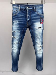 DSQ Phantom Turtle Jeans Men Jean Mens Luxe ontwerper Skinny gescheurde Cool Guy Causal Hole Denim Modemerk Fit Jeans Man gewassen broek 5162