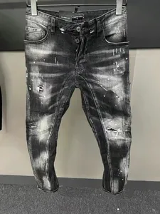 DSQ PHANTOM TURTLE Jeans pour hommes Classique Mode Homme Jeans Hip Hop Rock Moto Mens Casual Design Ripped Jeans Distressed Skinny Denim Biker Jeans 6820