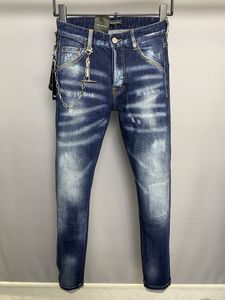 DSQ PHANTOM TURTLE Jeans pour hommes Classique Mode Homme Jeans Hip Hop Rock Moto Mens Casual Design Ripped Jeans Distressed Skinny Denim Biker Jeans 12664