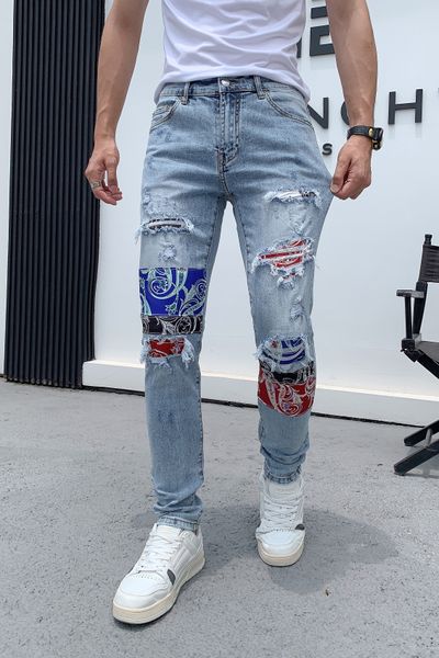 DSQ Jeans Mens Luxury Designer jeans Skinny Ripped Cool Guy Causal Hole Denim Fashion Brand Fit pantalons Hommes Pantalons Lavés