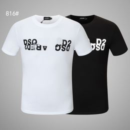 DSQ motif T-shirt D2 Phantom Tortue 2022ss New Mens Designer T-shirt Paris Mode T-shirts Été Homme Top Qualité 100% coton TO6778899