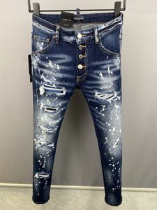 DSQ PHANTOM TURTLE Jeans pour hommes Classique Mode Homme Jeans Hip Hop Rock Moto Mens Casual Design Ripped Jeans Distressed Skinny Denim Biker Jeans 6133