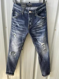 DSQ PHANTOM TURTLE Jeans pour hommes Classique Mode Homme Jeans Hip Hop Rock Moto Mens Casual Design Ripped Jeans Distressed Skinny Denim Biker Jeans 6955