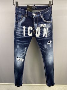 DSQ PHANTOM TURTLE Jeans pour hommes Classique Mode Homme Jeans Hip Hop Rock Moto Mens Casual Design Ripped Jeans Distressed Skinny Denim Biker Jeans 6938