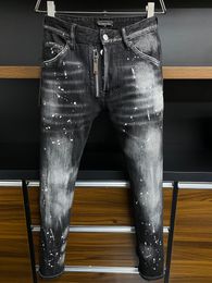 DSQ PHANTOM TURTLE Jeans Heren Jeans Heren Luxe Designer Jeans Skinny Ripped Cool Guy Causaal Gat Denim Modemerk Fit Jean Man Gewassen Broek 60865