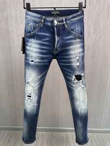 DSQ PHANTOM TURTLE Jeans Hommes Jeans Mens Luxury Designer Jeans Skinny Ripped Cool Guy Causal Hole Denim Fashion Brand Fit Jean Man Washed Pant 60828