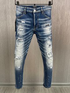 DSQ PHANTOM TURTLE Jeans Hommes Jeans Hommes Jeans de luxe Designer Skinny Ripped Cool Guy Causal Hole Denim Marque de mode Fit Jean Man Washed Pant 60860