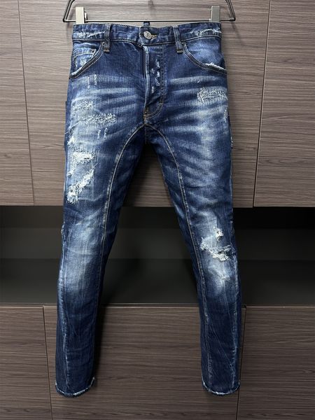 DSQ Phantom Turtle Jeans Men Jeans Mens Mens Designer Luxury Jeans Skinny Ripped Cool Guy Causal Hole Denim Brand de mode Fit Jean Man Washed Pant 6184