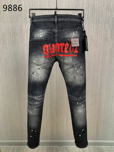 DSQ PHANTOM TURTLE Jeans Hommes Jeans Mens Luxury Designer Jeans Skinny Ripped Cool Guy Causal Hole Denim Fashion Brand Fit Jean Man Washed Pant 60821