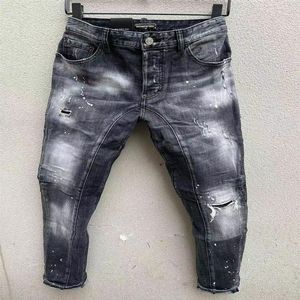 DSQ PHANTOM TURTLE Jeans pour hommes Classique Mode Homme Jeans Hip Hop Rock Moto Mens Casual Design Ripped Jeans Distressed Skinny 283e