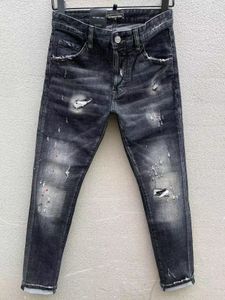 DSQ PHANTOM TURTLE Jeans pour hommes Jeans de créateur italien pour hommes Skinny déchiré Cool Guy Causal Hole Denim Marque de mode Fit Jeans Hommes Pantalon lavé 65205