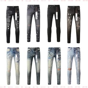 5A Purple Jeans Denim Pantalons Jeans pour hommes Designer violets Jean Hommes Pantalons noirs de haute qualité droite rétro streetwear pantalons de survêtement décontractés concepteurs pantalons de jogging