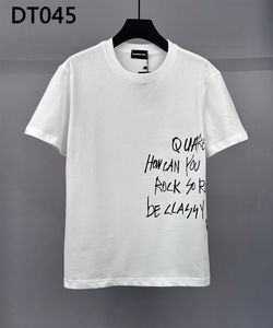 DSQ Phantom Turtle T-shirts Men's Mens Designer T-Shirts Black White Cool T-shirt Men Summer Italien Fashion T-shirt Street T-shirt Plus taille M-xxxl 6205