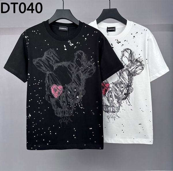 DSQ Phantom Turtle T-shirts pour hommes créateurs pour hommes T-shirts noirs blanc cool t-shirt hommes été italiens mode T-shirt de rue décontracté plus taille m-xxxl 6165