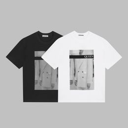 DSQ PHANTOM TURTLE Camisetas de hombre QUEEN Camiseta de hombre Black White Atelier en Black Mix 68655