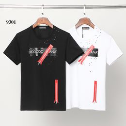 DSQ PHANTOM TURTLE Mens Designer T-shirt Italiaanse Milan Fashion Print T-shirt Zomer Zwart Wit T-shirt Hip Hop Streetwear 100% Katoen Tops Plus Groothandel hoge Kwaliteit
