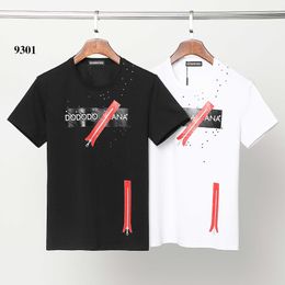 DSQ PHANTOM TURTLE Mens Designer T-shirt Italiaanse Milan Fashion Print T-shirt Zomer Zwart Wit T-shirt Hip Hop Streetwear 100% Katoen Tops Plus HIGH AAA