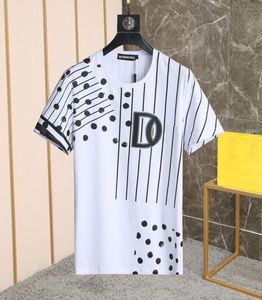 DSQ PHANTOM TURTLE Mens Designer T-shirt Italien Milan Mode Polka Dot avec imprimé rayé Tshirt Été Noir Blanc Tshirt Hip8620362